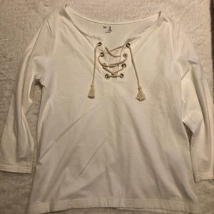 White Crossed Shirt